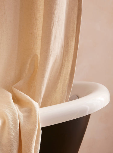 Chambray shower curtain